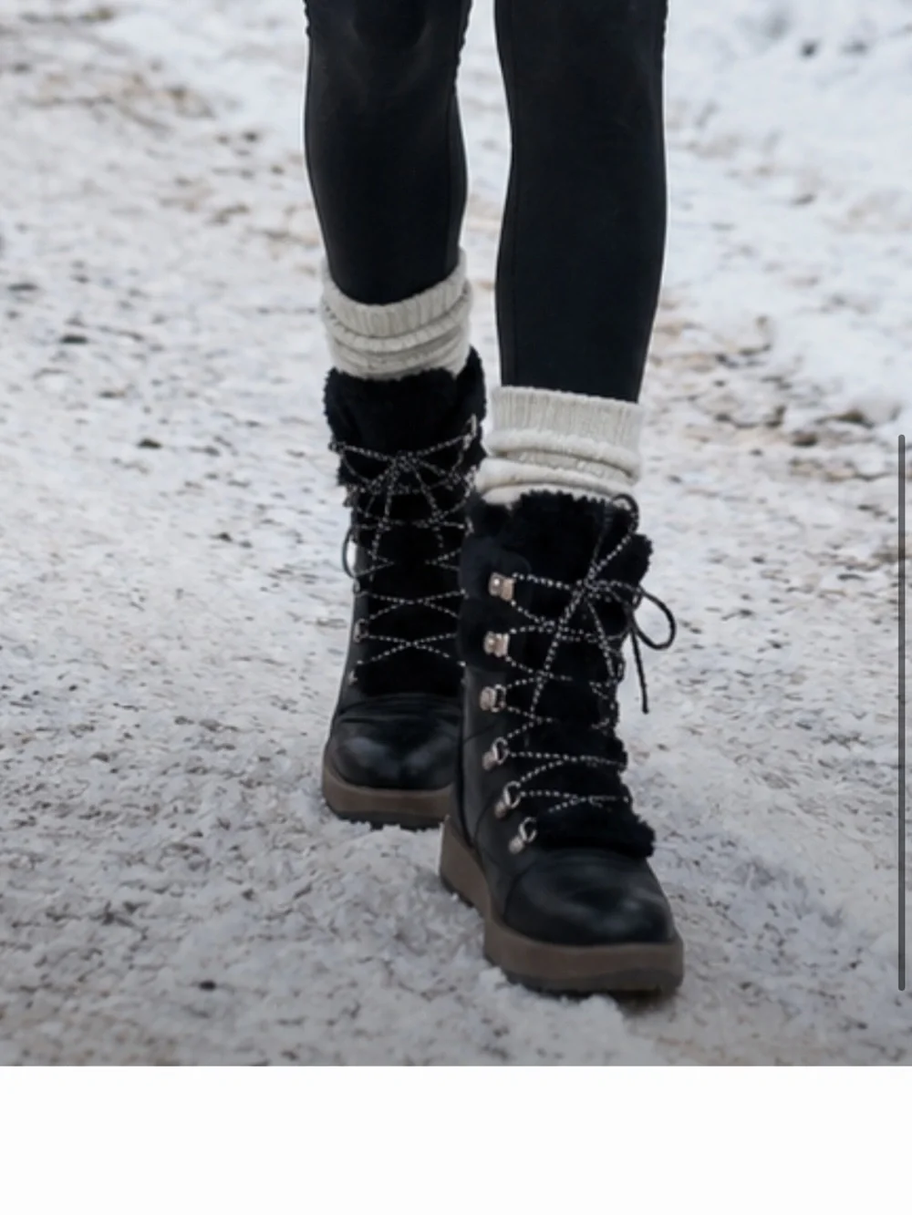 UGG Viki Black Lace-Up Winter Waterproof Winter Boots
